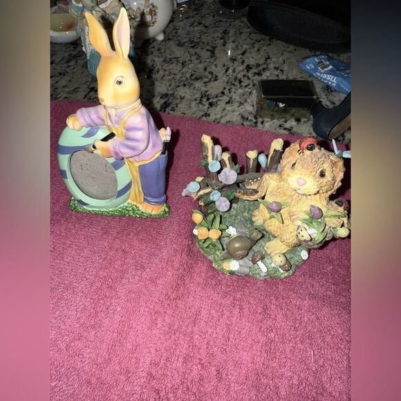 Charming Easter Bunny Figurine Set - Multicolor - Picture 1 of 3